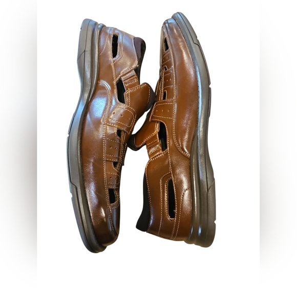 Stacy Adams NEW SZ 14 Brown Sebring Men's Closed Toe Fisherman Airy Shoe - Picture 6 of 9